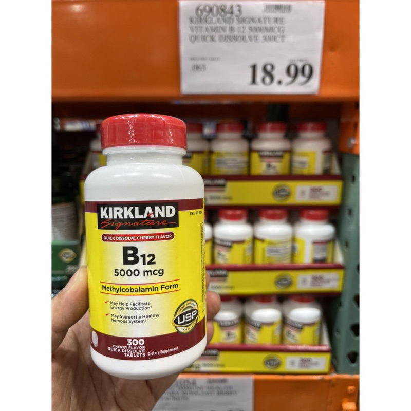 [Hàng Mỹ] Viên uống Bổ sung Vitamin B12 5000mcg Hộp 300 viên