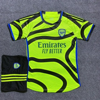 Bộ quần áo thể thao,áo bóng đá,đá banh CLB Arsenal vàng đồng 2023 - 2024 vải gai Thái,bản cao cấp nhất,thấm hút mồ hôi.