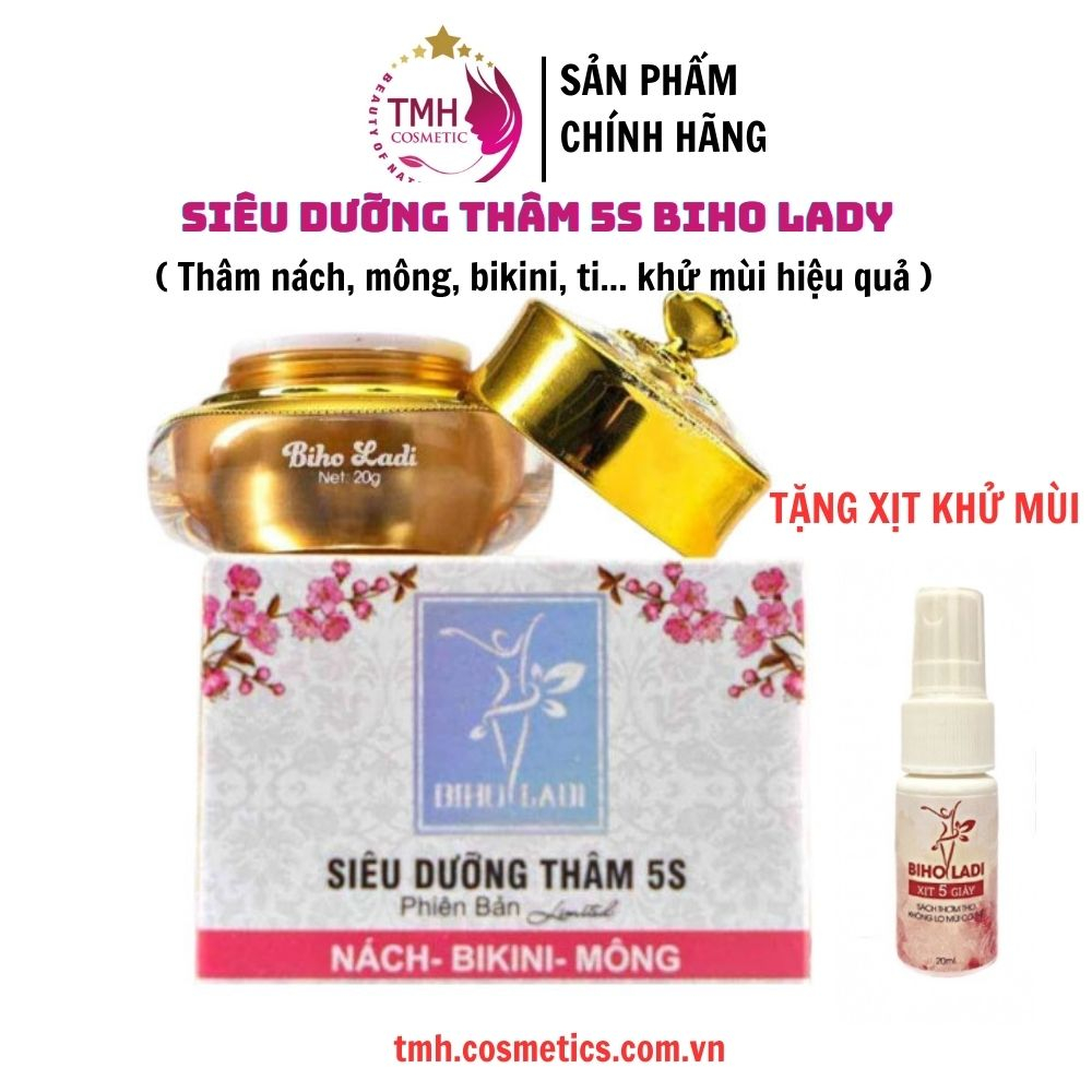 Siêu dưỡng thâm 5s biho ladi đánh bay thâm nách, mông, bikini, khử mùi hôi... an toàn 100% hiệu quả tuyệt đối 30g
