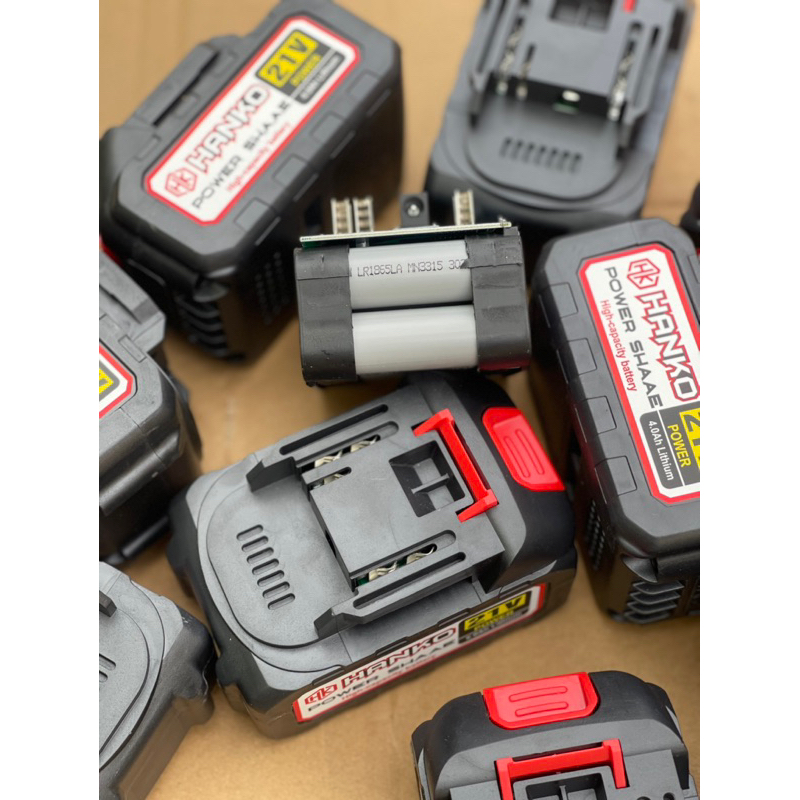 Pin đóng HANKO 10cell Mạch 4 mosfet, Lõi lisen 2000mah Nội trở 12,13 Chân pin makita 4cm