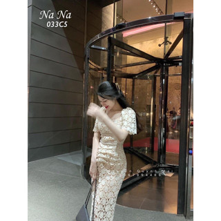ĐẦM MIDI REN CỔ U