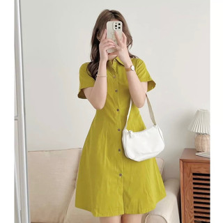 Đầm sơ mi basic 2 màu (kèm hình thật)