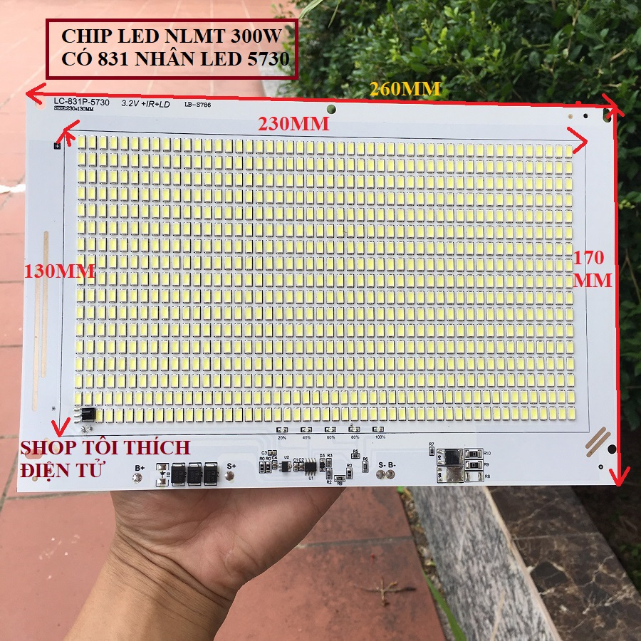 Led thay thế đèn năng lượng mặt trời 300W - 831 chip 5730 - 3,2V hoặc 3,7V