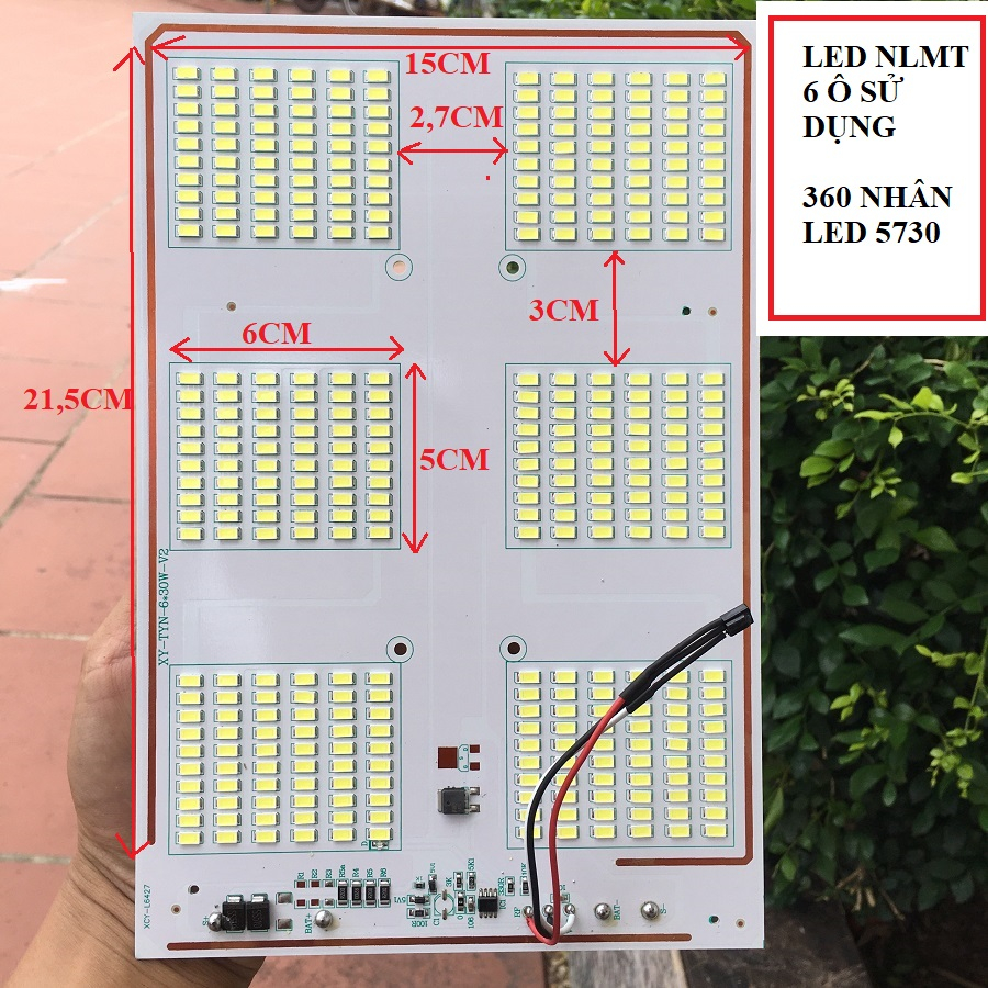 Chip Led 6 khoang thay cho đèn năng lượng mặt trời 3,2V hoặc 3,7V