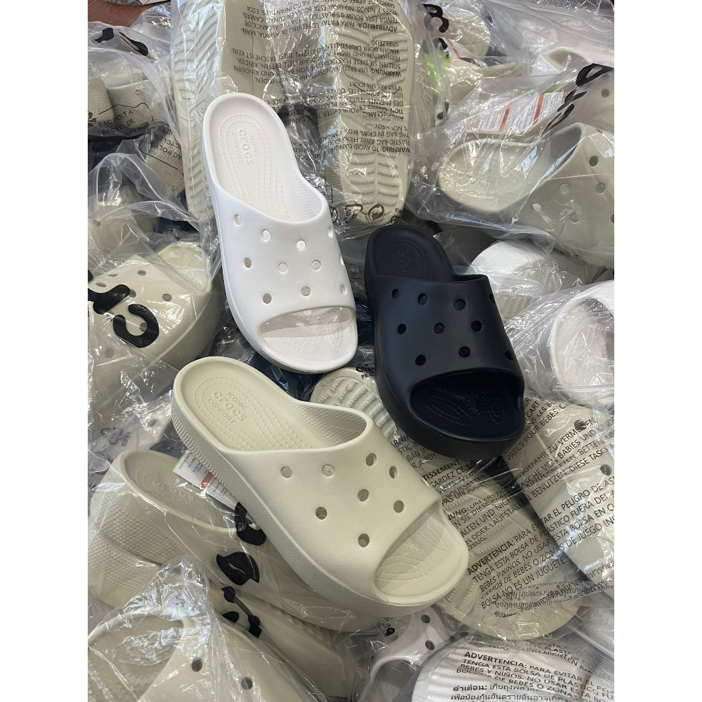 Dép Crocs classic platform quai ngang