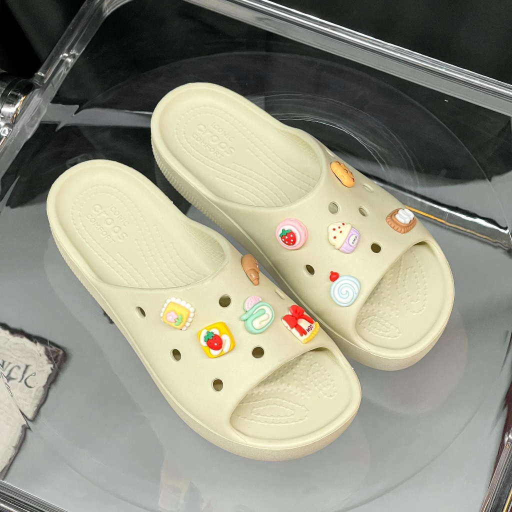 Dép Crocs classic platform quai ngang