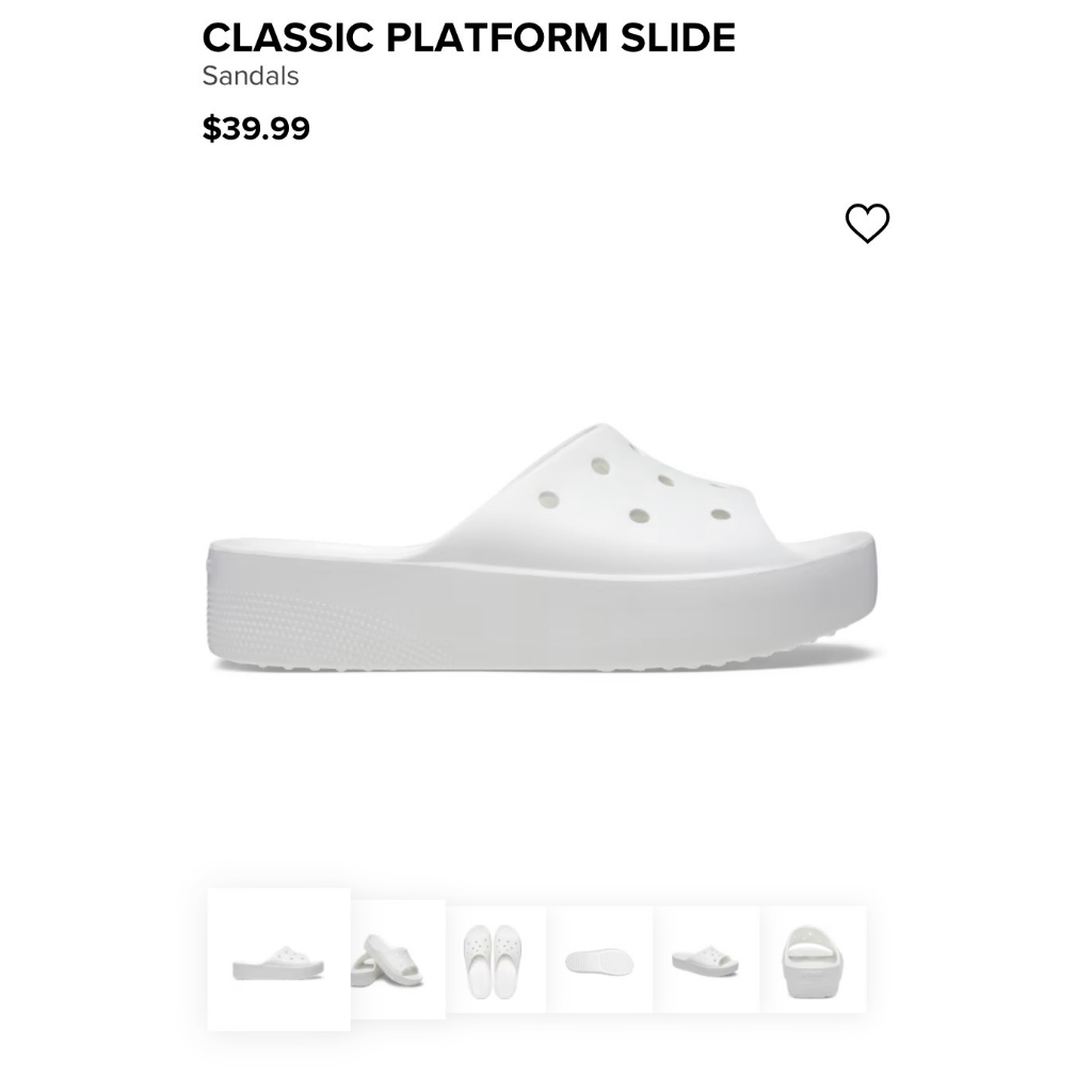 Dép Crocs classic platform quai ngang