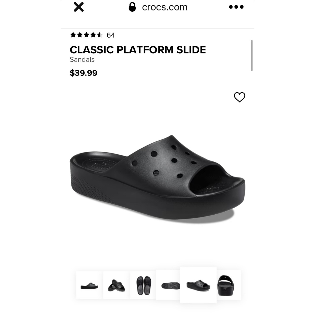 Dép Crocs classic platform quai ngang