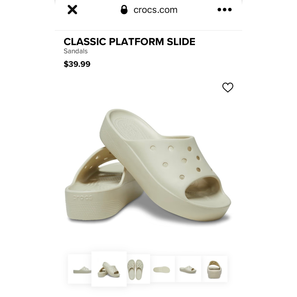 Dép Crocs classic platform quai ngang