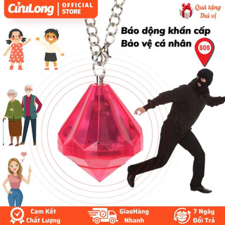 Còi báo động tự vệ cá nhân chuông báo âm thanh cho phụ nữ người già trẻ em dụng cụ bảo vệ khẩn cấp hú đèn SOS chống trộm