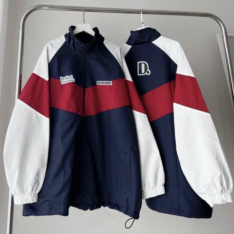 Áo Khoac Gió - Áo Khoác Dù Nam Nữ  Phối Màu Thêu Chữ Siêu Hot AK736438