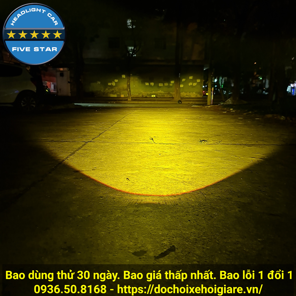 Đèn Bi Gầm Led Hyundai Accent 2018-2023. FIVE STAR 2.0 inch, 55W siêu sáng, 2 chế độ cốt pha. Bao dùng thử 30 ngày