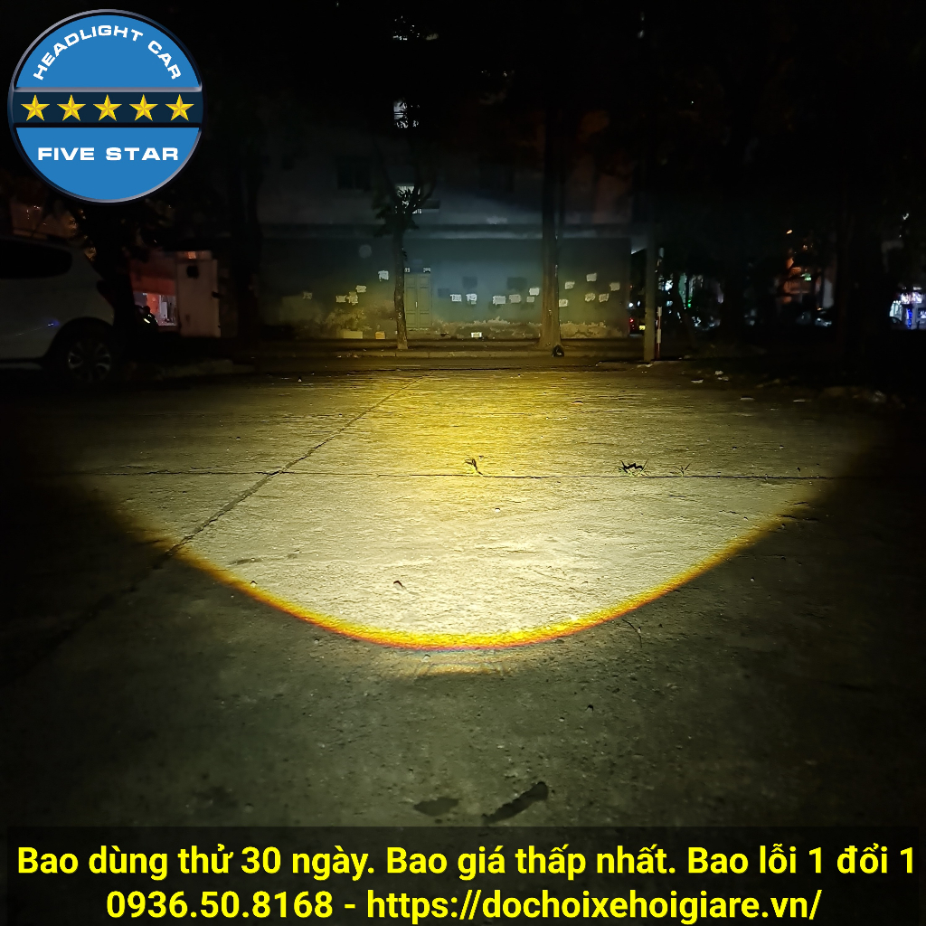 Đèn Bi Gầm Led Hyundai Accent 2018-2023. FIVE STAR 2.0 inch, 55W siêu sáng, 2 chế độ cốt pha. Bao dùng thử 30 ngày