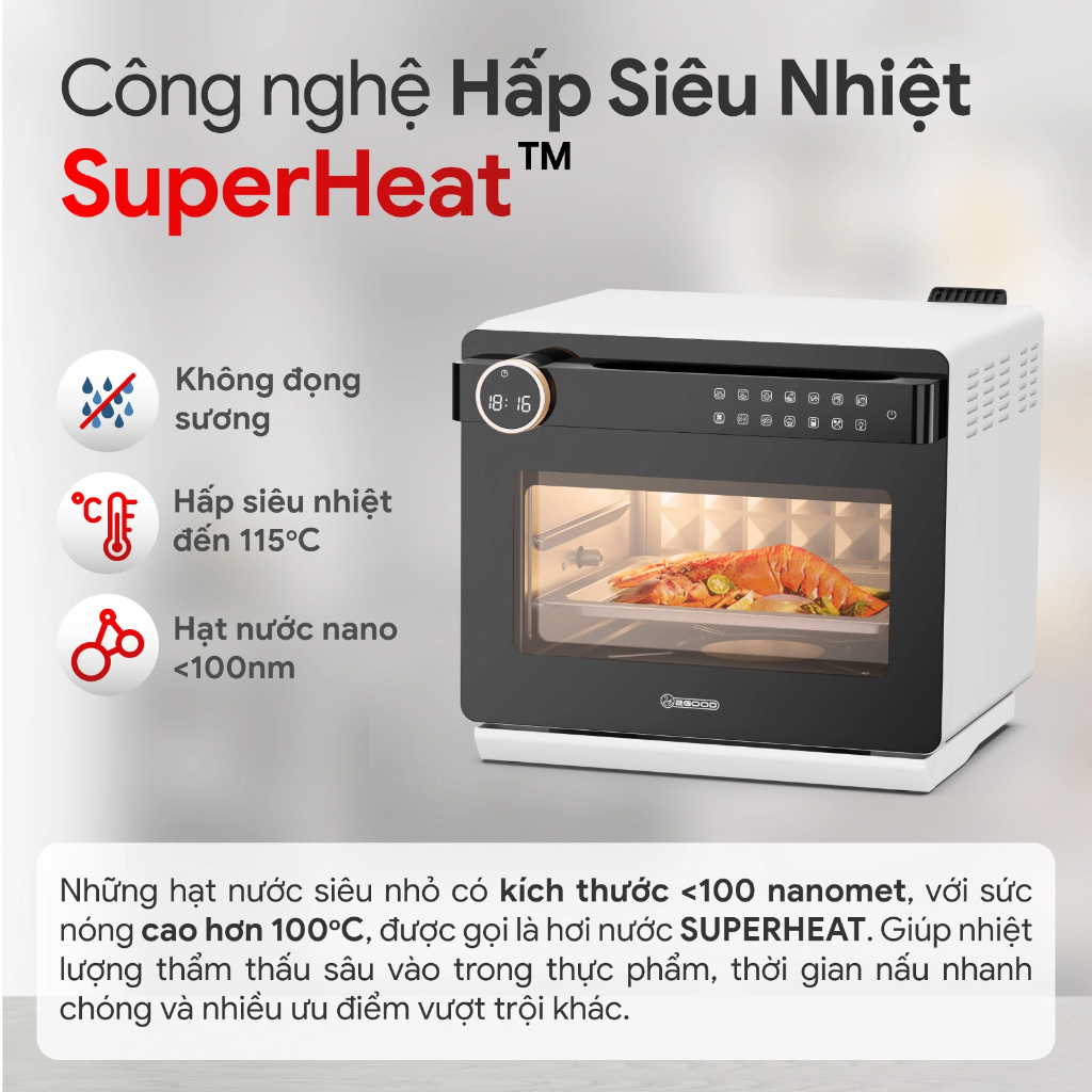 Nồi chiên không dầu hấp hơi nước 2Good S100 - Nồi chiên hơi nước 2good s100 - Nồi chiên không dầu 2good s100
