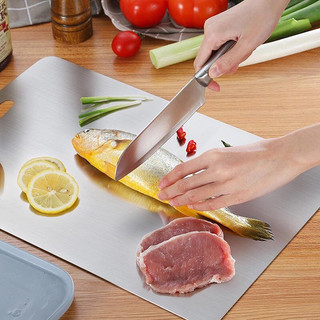 Thớt inox 304 kháng khuẩn - thớt inox 304, 2 mặt cao cấp size lớn. kích thước 23.5x33.5cm