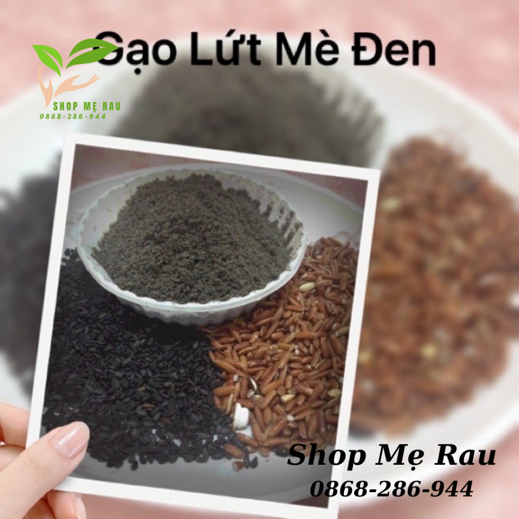 Bột Gạo Lứt Mè Đen (Vừng Đen) Nguyên Chất 100% Rang Tay Thơm Ngon_Shop Mẹ Rau