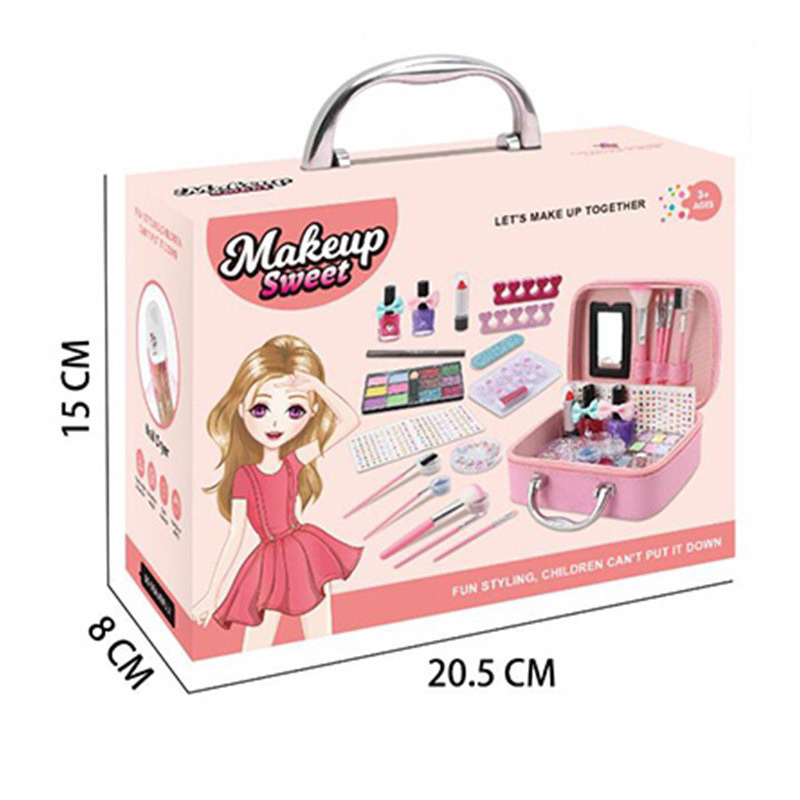 Cốp trang điểm có máy hơ móng tay 768-7 an toàn, cao cấp cho bé gái