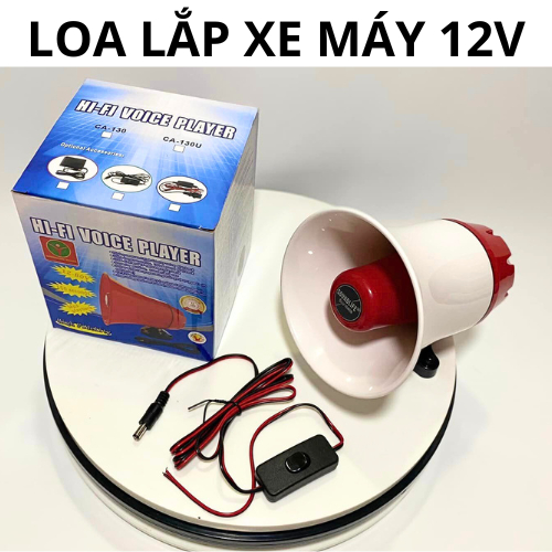 Loa phóng thanh chạy bình acquy 12v di động lắp xe máy rao bán hàng hiệu quả cao