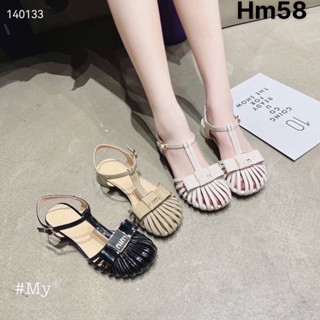 Mã HM58 form be sandal nữ rọ Miu cao cấp chất đẹp gót cao 3p fullbox 