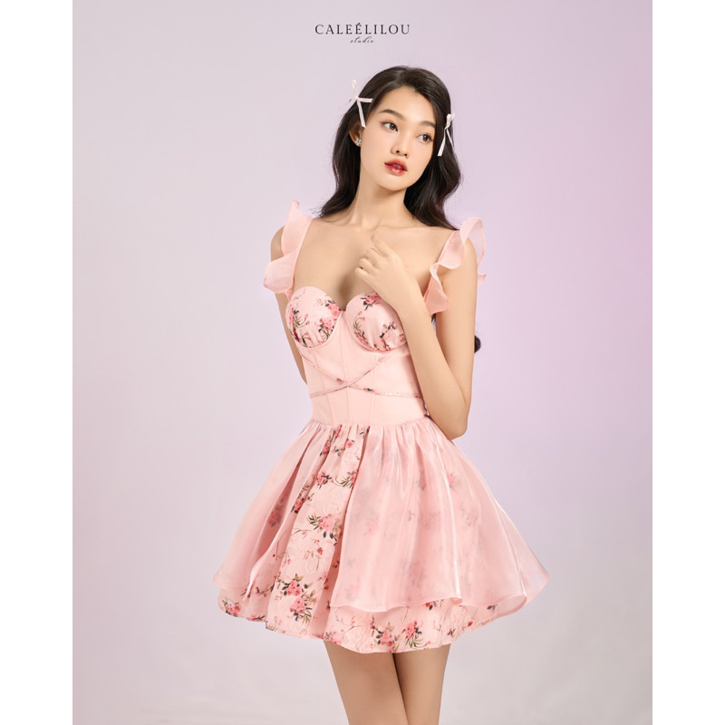 Caleelilou - Đầm hoa nhí Cerise