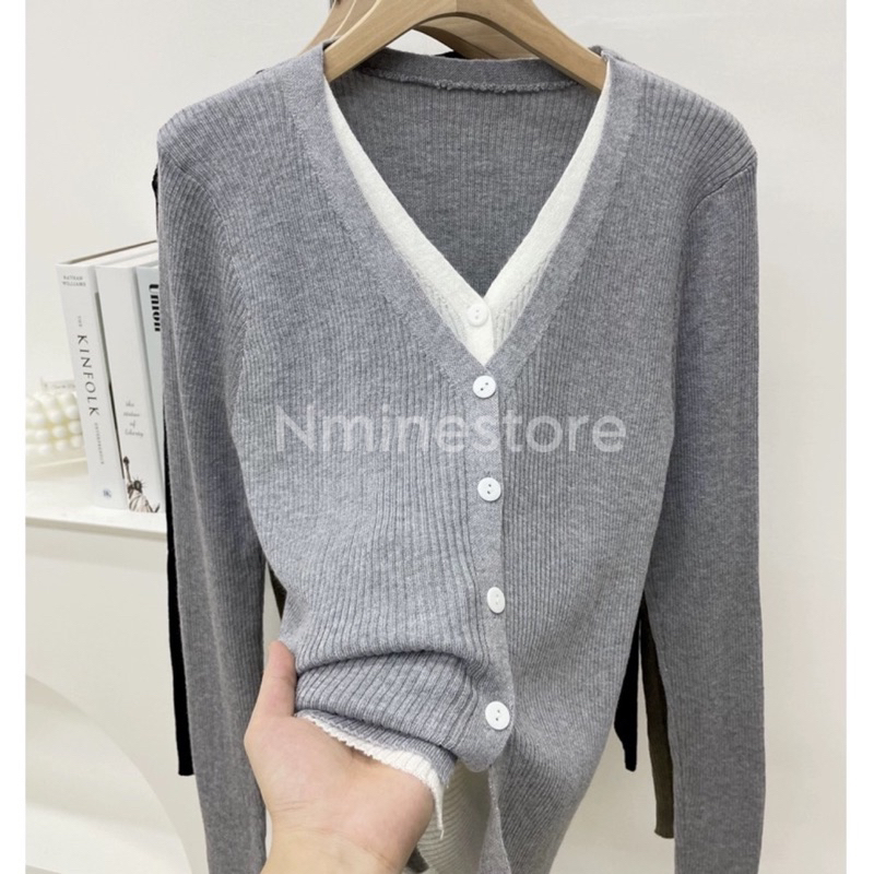 Áo Cadigan len mỏng hàng loại 1 NMINESTORE kèm video thật