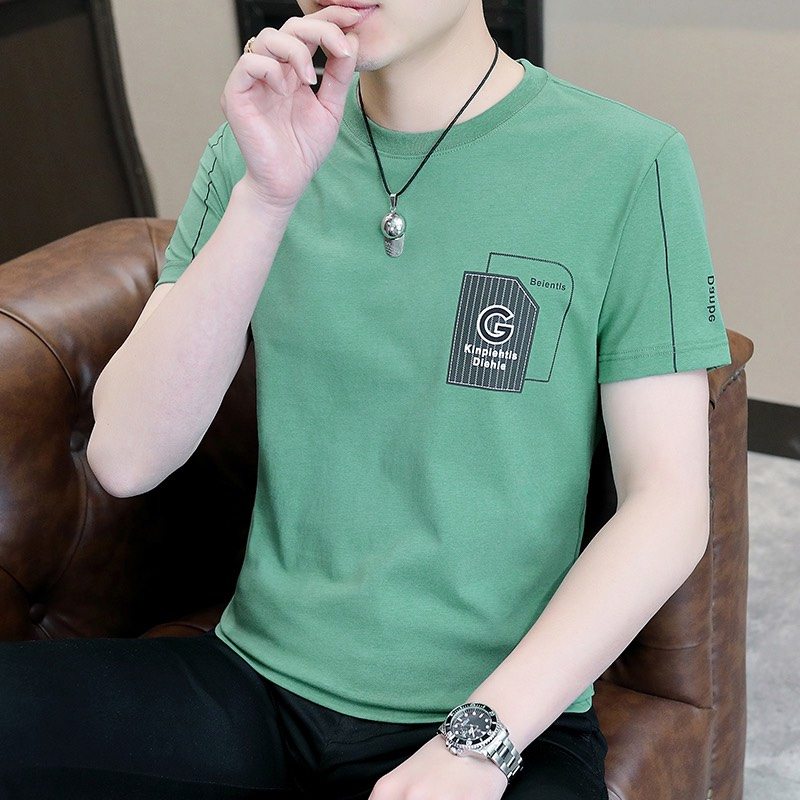 Áo phông nam tay ngắn cổ tròn, Áo thun nam cotton lạnh co giãn 4 chiều mặc thaoir mái 4 mùa AOTHU _VAKAS