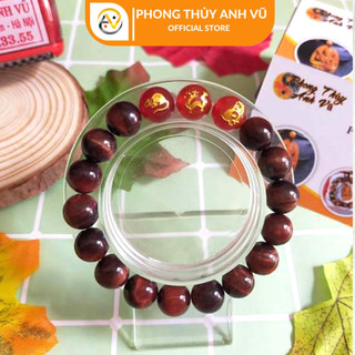 Vòng phong thủy mệnh hỏa thân tý thìn mắt hổ đã khai quang điểm nhãn - 8 10 12ly - may mắn tài lộc