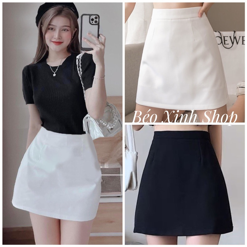 Thời Trang Bigsize Chân Váy Chữ A Vải Cotton Lạnh Có Lót Trong Cao Cấp 50 - 100Kg