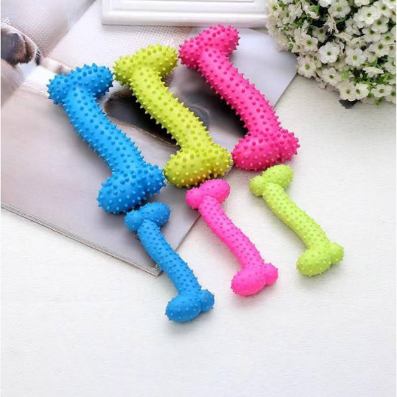 Đồ chơi xương gặm cho chó mèo, xương gặm cao su có gai, sạch răng chó mèo