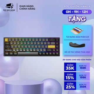 (Phiên bản 2023 Mới ) Bàn Phím Cơ Máy Tính Chơi Game Không Dây - AKKO 3068B Black Gold (Bluetooth/ Wireless / Hotswap)