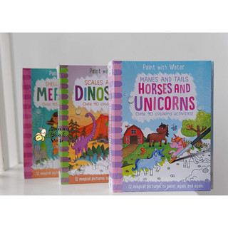 Quyển tập tô màu nước ma thuật, Mermaids , Dinosaurs , Horses and Unicorns