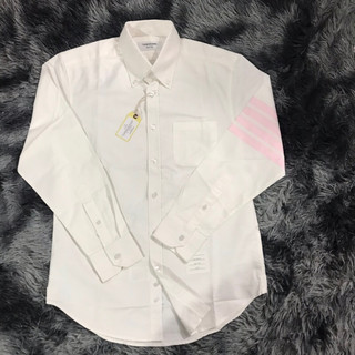Áo sơ mi Thom Brown trắng, 4 sọc hồng