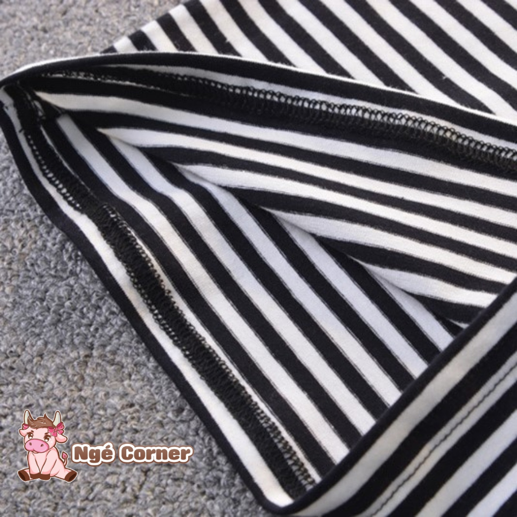 Set Quần Áo Polo Kẻ Ngang Ngắn Tay Cho Bé Trai, Bộ Cộc Tay Cho Bé Mùa Hè