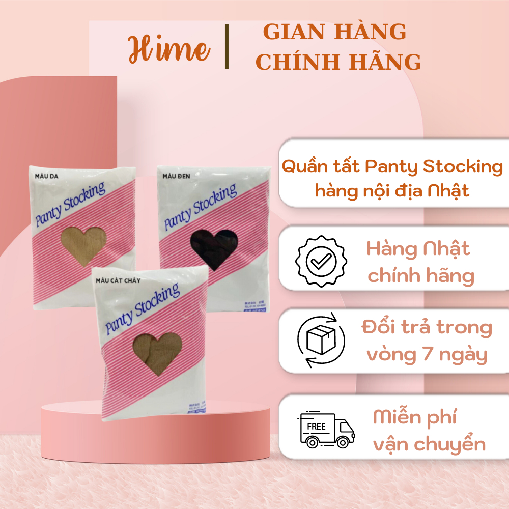 Quần tất Panty Stocking 3 màu hàng nội địa Nhật, sợi vải mỏng nhưng dai, dáng ôm đều, không bị tụt