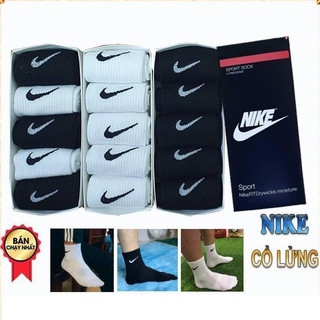 [ SET 5 ĐÔI ] Tất Vớ Nam Nữ Nike, Adidas  Cổ Trung, Cổ Thấp Dệt Kim 3 Màu Trắng, Xám, Đen, Dày Dặn Không Gây Mùi