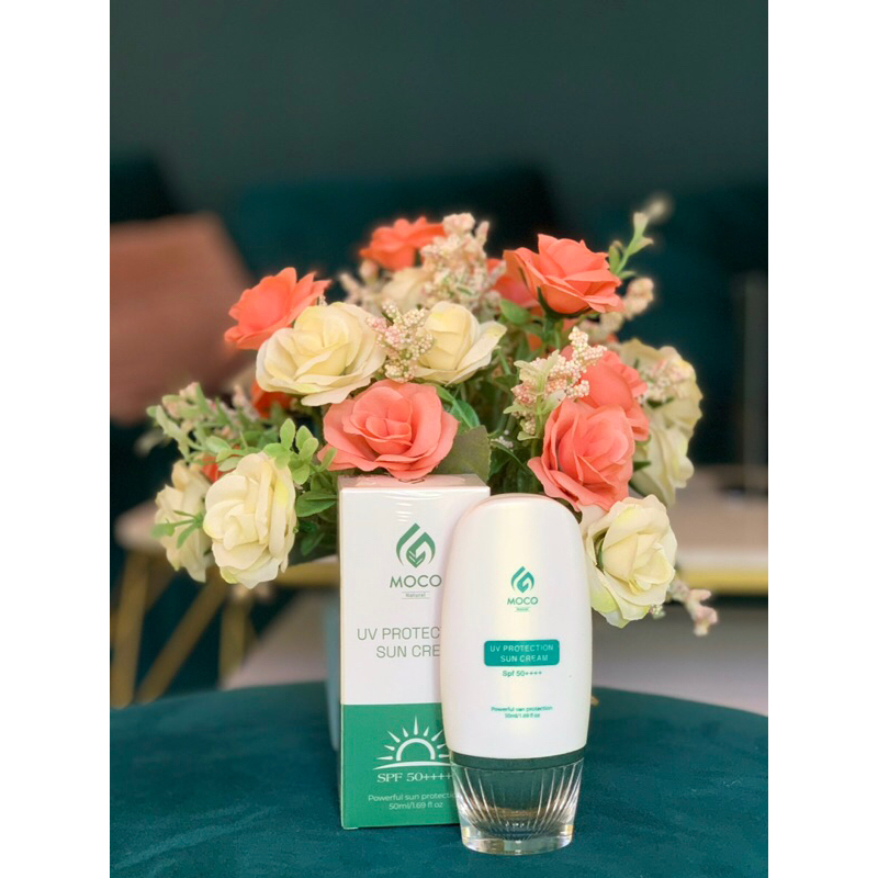 Chống nắng mộc spa trắng Hồng tự nhiên, thẩm thấu nhanh, không bết rít, che khuyết điểm