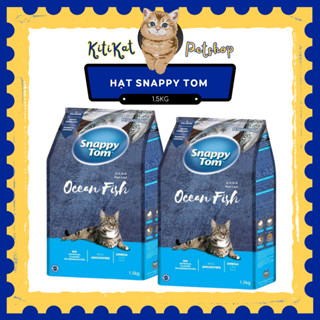  Thức ăn hạt cho mèo Snappy Tom túi 1.5Kg Hạt mèo Snappy Tom dinh dưỡng cân bằng hoàn chỉnh mix topping cá cơm sấy 