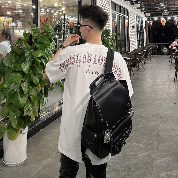Áo thun cotton lạnh 250gsm Bản đính đá của nhà loubou phong cách cho cả nam và nữ