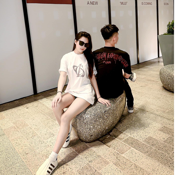 Áo thun cotton lạnh 250gsm Bản đính đá của nhà loubou phong cách cho cả nam và nữ