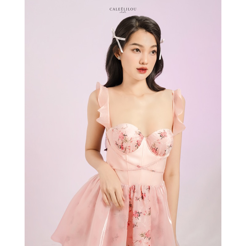 Caleelilou - Đầm hoa nhí Cerise