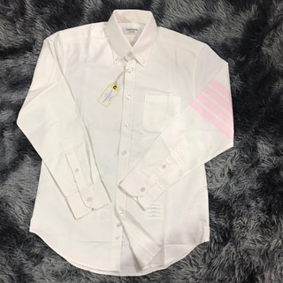 Áo sơ mi Thom Brown trắng, 4 sọc hồng
