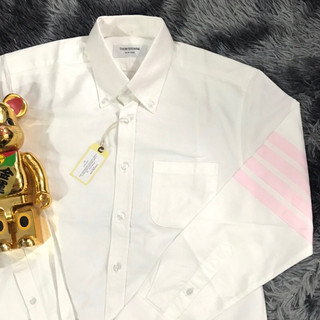 Áo sơ mi Thom Brown trắng, 4 sọc hồng