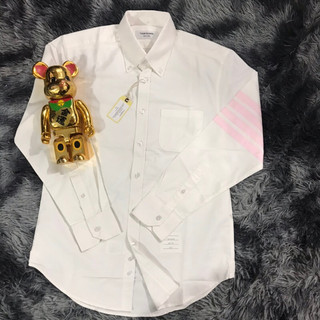 Áo sơ mi Thom Brown trắng, 4 sọc hồng