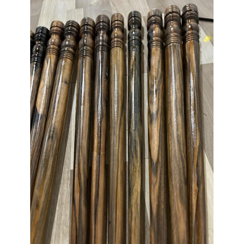 Chân Cọc Sáo Gỗ Mun Hoa & Hồ Lô Trang Trí Sáo