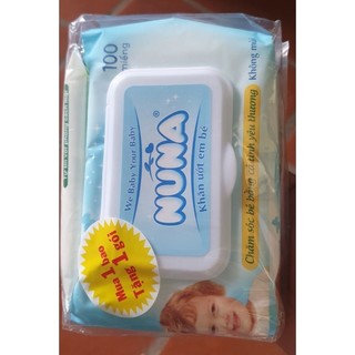 Khăn ướt NUNA ( 100 miếng ko mùi )