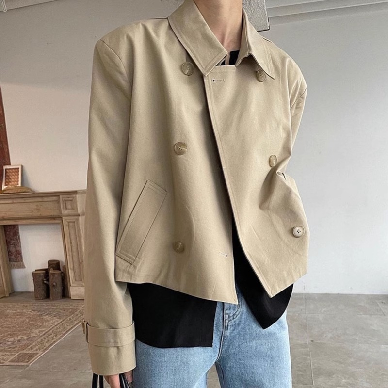 k16|áo khoác gió mangto dáng croptop ngắn cá tính hàn quốc đi làm, đi chơi gd_order