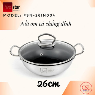 Nồi Kho Cá Chống Dính 3 Đáy FiveStar (18cm/20cm/22cm/24cm/26cm/28cm)