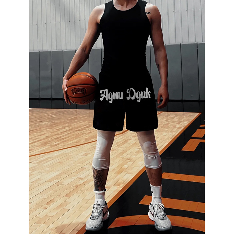 Quần Thun Ngố Nam Họa Tiết Nổi AGNU DGUK HeiLit Short Nỉ Đùi Dày Dặn Có Túi Kết Hợp Dây Rút