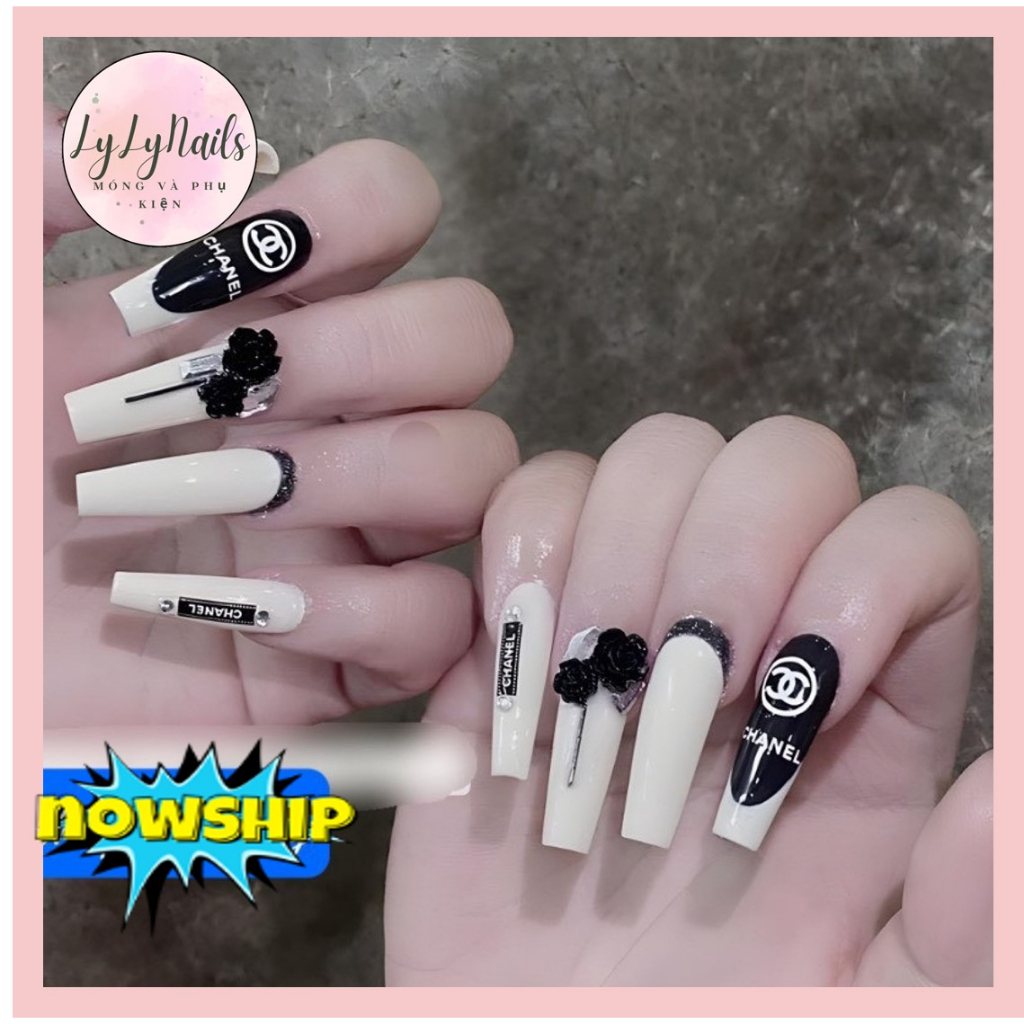 Nailbox thiết kế đính charm,đính đá trang nhã sang chảnh LyLy mã PP24