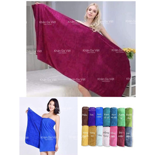 Khăn tắm, khăn quấn body size lớn 70x140 chất liệu microfiber mềm mịn 100% an toàn với da